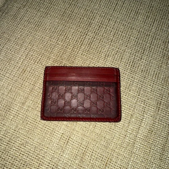 Gucci Burgundy/Red Card Holder - Picture 4 of 4